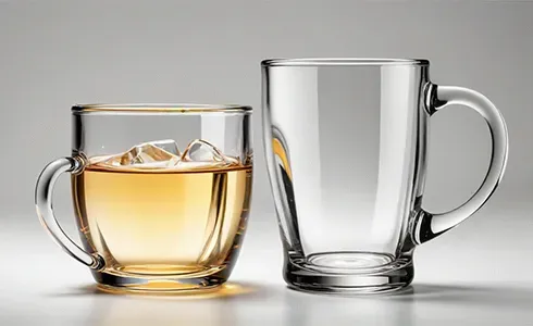 Glass Mugs, Cups, and Saucers